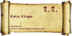 Kata Kinga névjegykártya